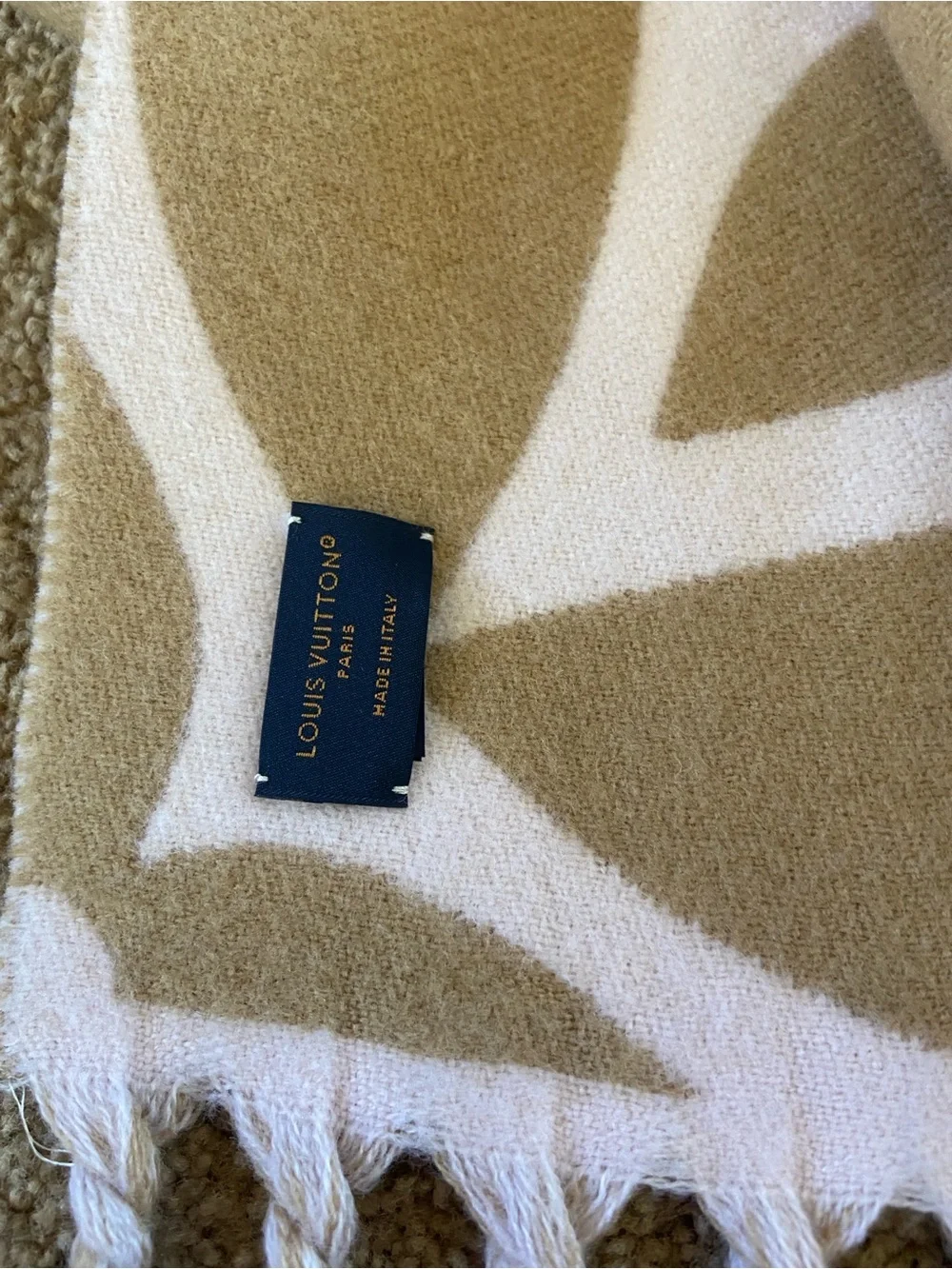 Louis Vuitton Medallion Scarf Wool Beige Rose/HAT/GLOVES SET!!!!